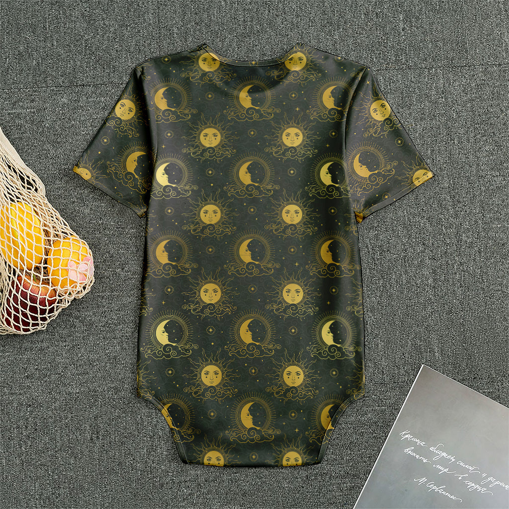Vintage Celestial Pattern Print Men's Bodysuit