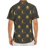 Vintage Celestial Pattern Print Men's Deep V-Neck Shirt