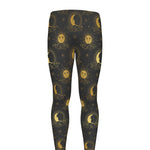 Vintage Celestial Pattern Print Men's leggings