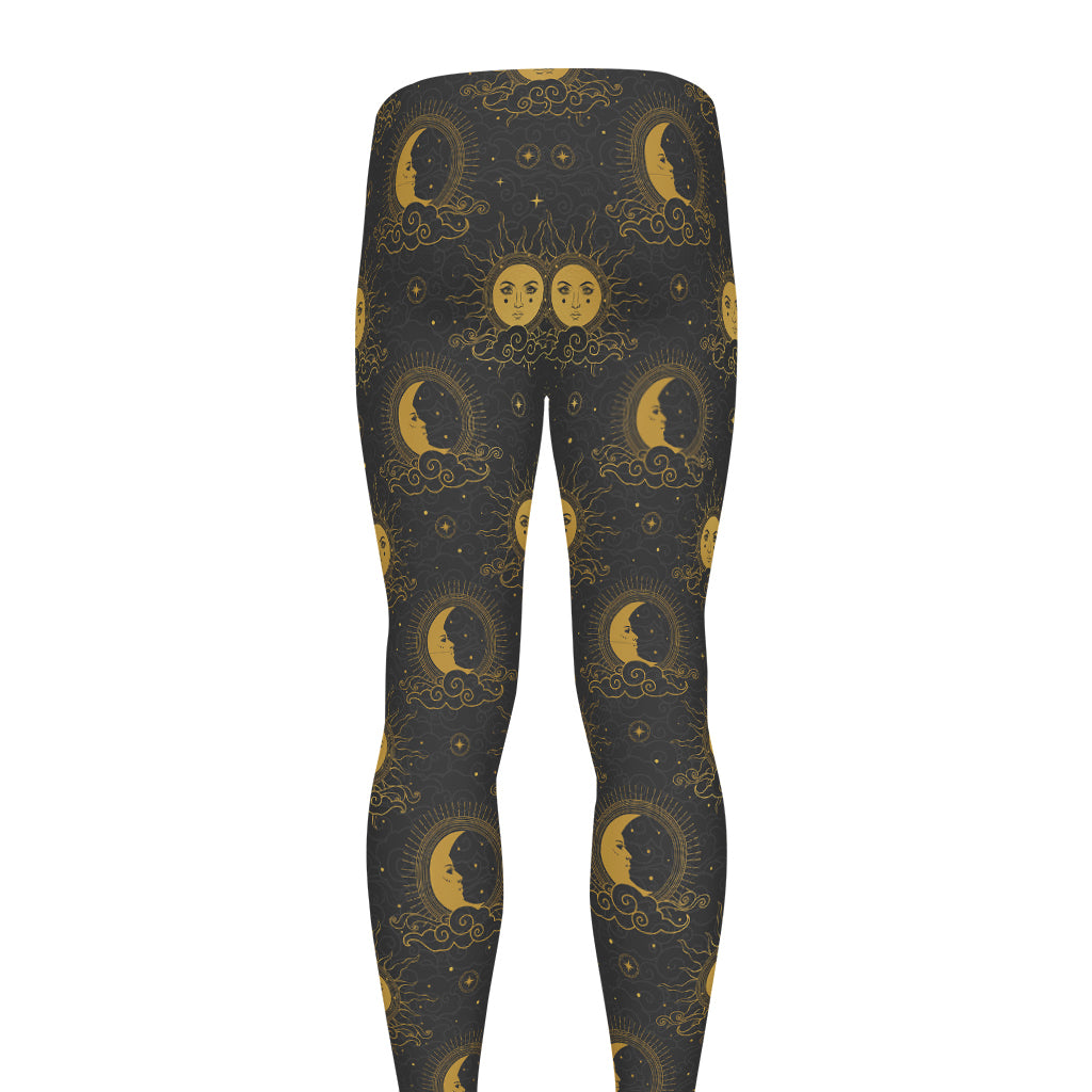 Vintage Celestial Pattern Print Men's leggings