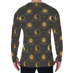 Vintage Celestial Pattern Print Men's Long Sleeve T-Shirt