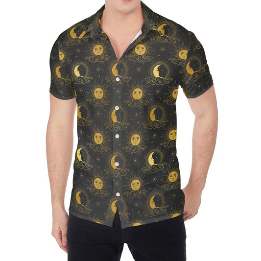 Vintage Celestial Pattern Print Men's Shirt