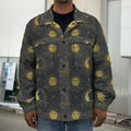 Vintage Celestial Pattern Print Men's Shirt Jacket
