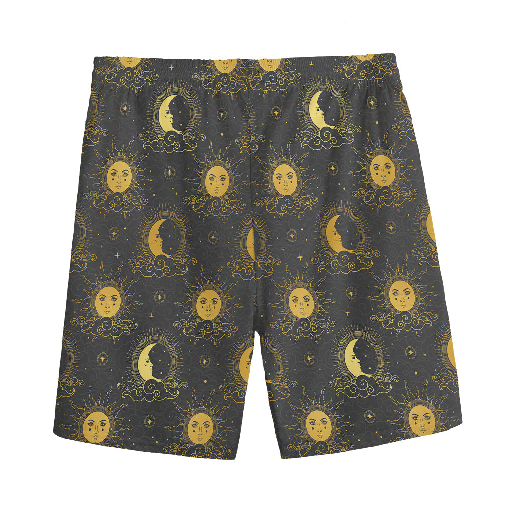 Vintage Celestial Pattern Print Men's Sports Shorts