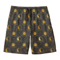 Vintage Celestial Pattern Print Men's Swim Trunks