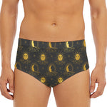 Vintage Celestial Pattern Print Men's Triangle Swim Briefs