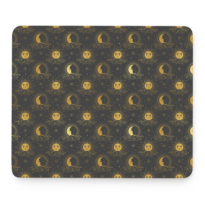 Vintage Celestial Pattern Print Mouse Pad