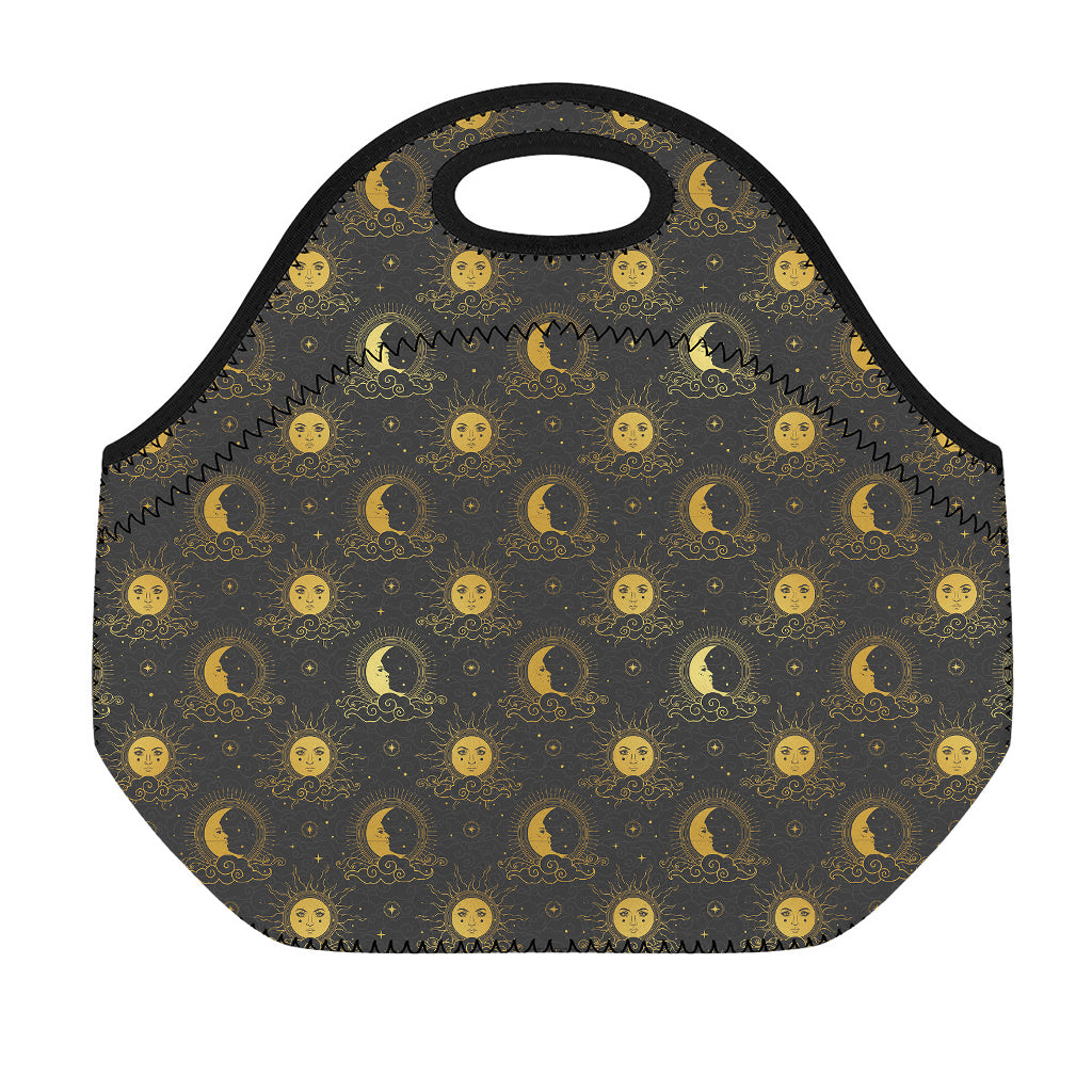 Vintage Celestial Pattern Print Neoprene Lunch Bag