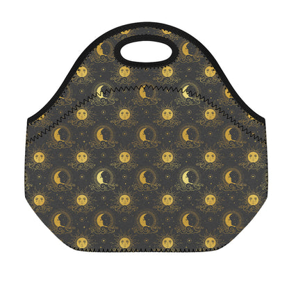 Vintage Celestial Pattern Print Neoprene Lunch Bag