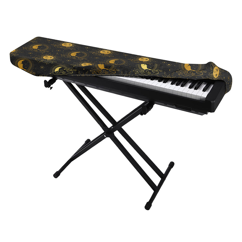 Vintage Celestial Pattern Print Piano Keyboard Cover