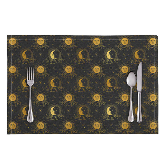 Vintage Celestial Pattern Print Placemat