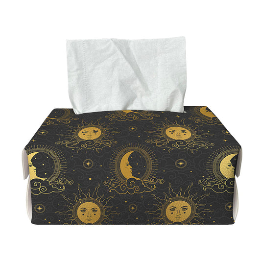 Vintage Celestial Pattern Print Rectangle Tissue Box Cover