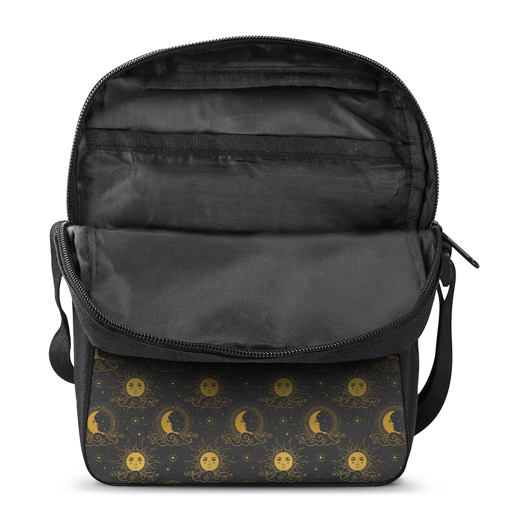 Vintage Celestial Pattern Print Rectangular Crossbody Bag