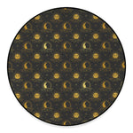 Vintage Celestial Pattern Print Round Floor Mat