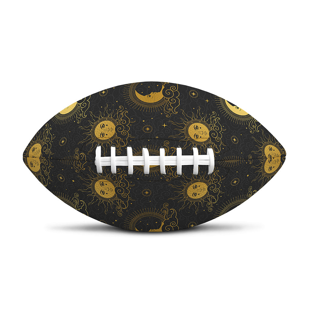 Vintage Celestial Pattern Print Rugby Ball