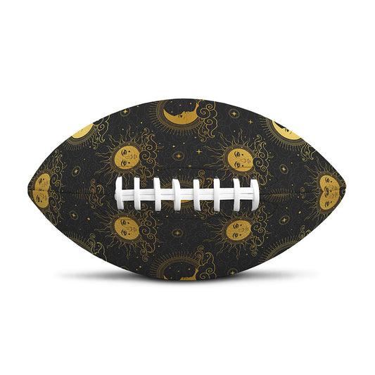 Vintage Celestial Pattern Print Rugby Ball