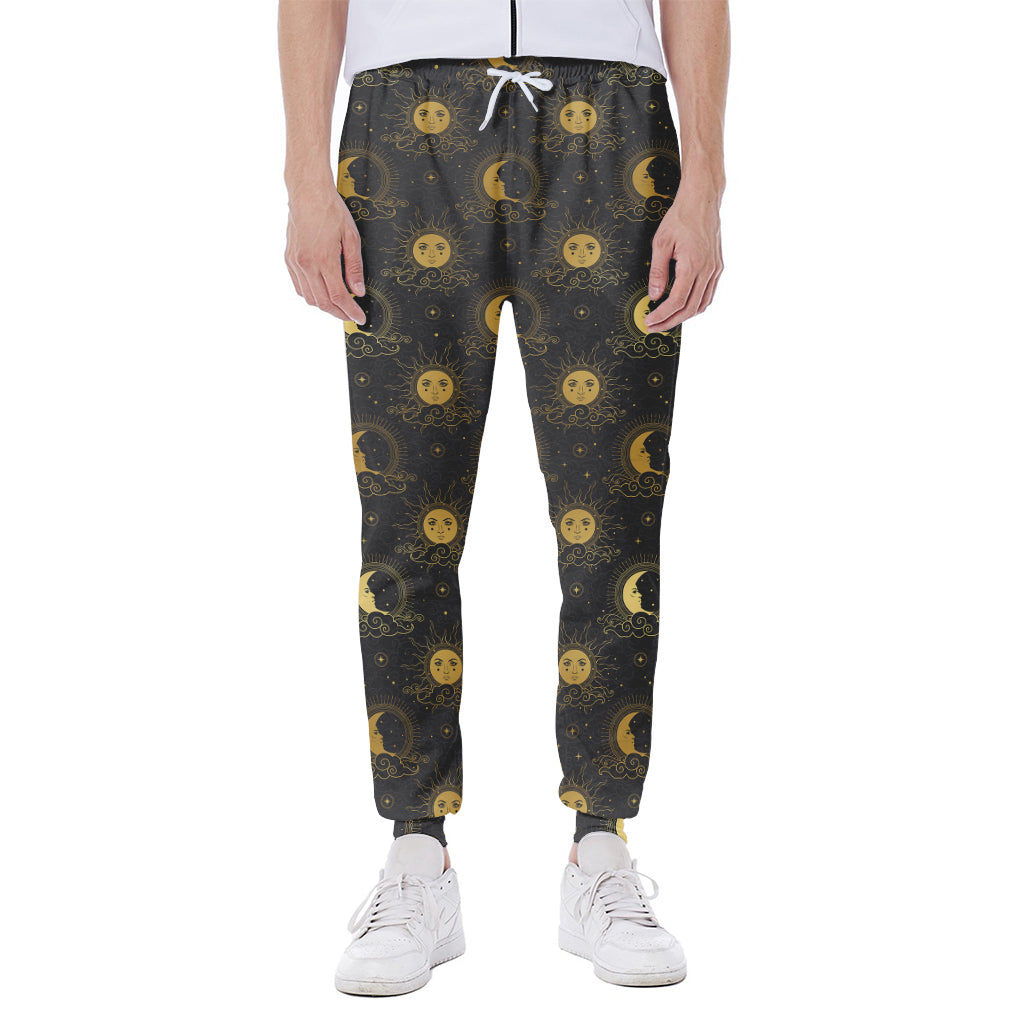Vintage Celestial Pattern Print Scuba Joggers