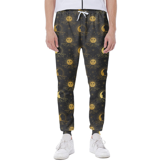 Vintage Celestial Pattern Print Scuba Joggers