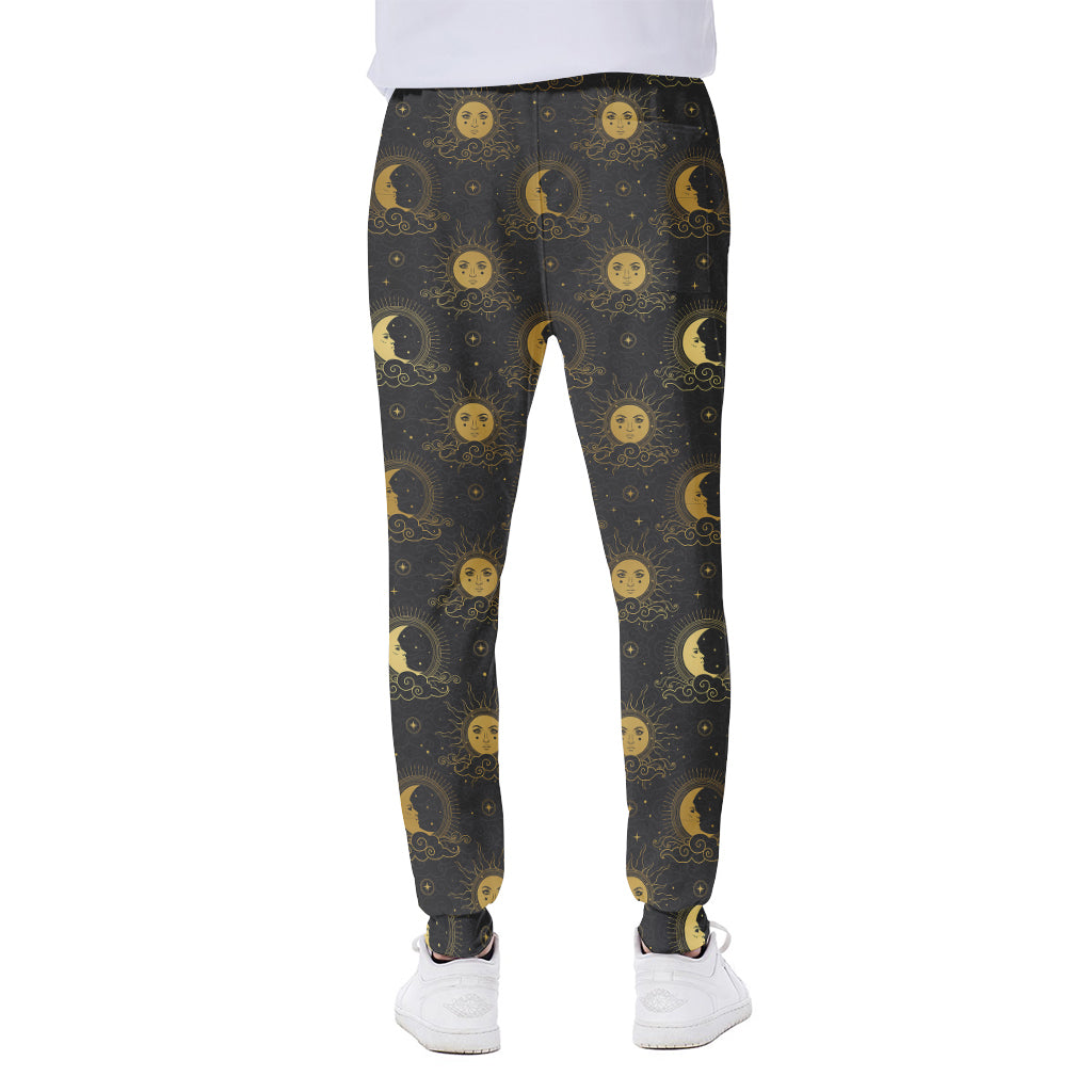 Vintage Celestial Pattern Print Scuba Joggers