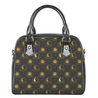 Vintage Celestial Pattern Print Shoulder Handbag
