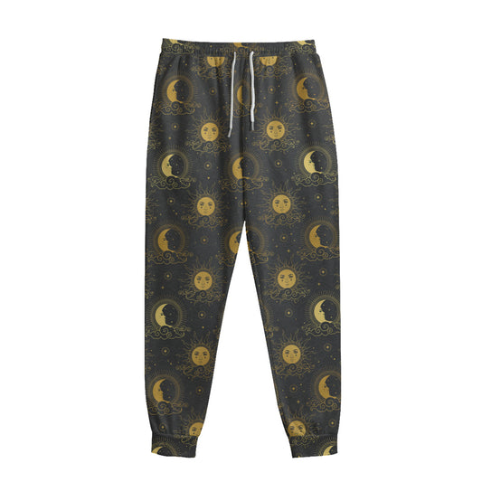 Vintage Celestial Pattern Print Sweatpants
