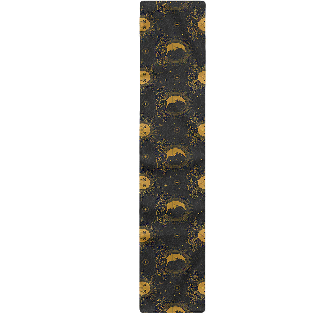 Vintage Celestial Pattern Print Table Runner