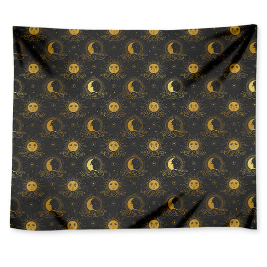 Vintage Celestial Pattern Print Tapestry