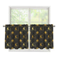 Vintage Celestial Pattern Print Tier Curtains