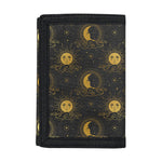 Vintage Celestial Pattern Print Trifold Wallet
