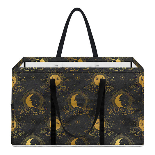 Vintage Celestial Pattern Print Utility Tote Bag