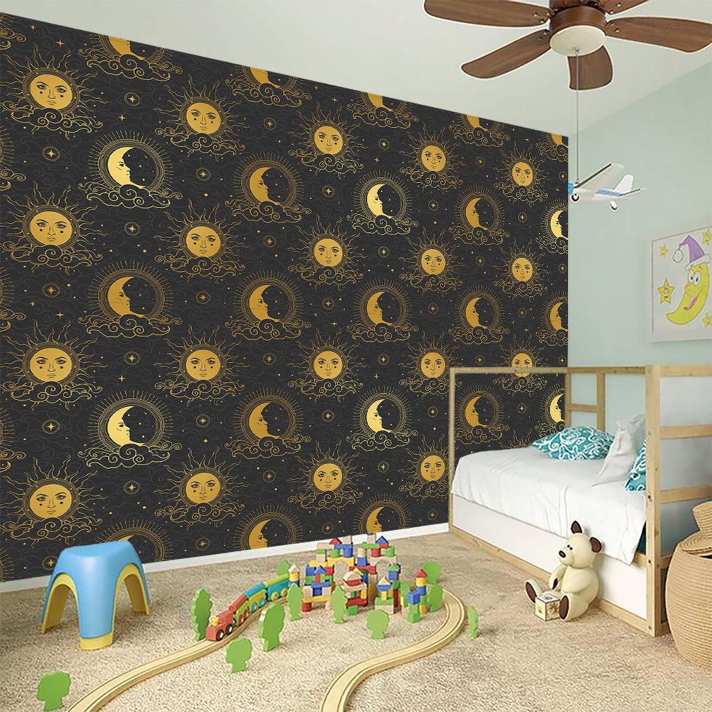Vintage Celestial Pattern Print Wall Sticker