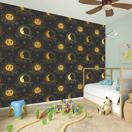 Vintage Celestial Pattern Print Wall Sticker