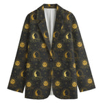 Vintage Celestial Pattern Print Women's Blazer