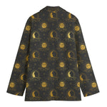 Vintage Celestial Pattern Print Women's Cotton Blazer