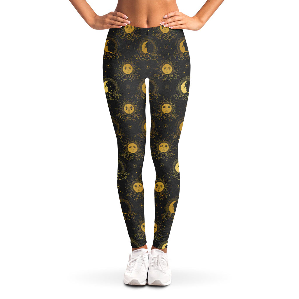 Vintage Celestial Pattern Print Women's Leggings
