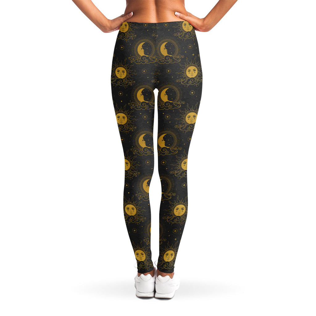 Vintage Celestial Pattern Print Women's Leggings