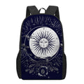Vintage Celestial Sun Print 17 Inch Backpack