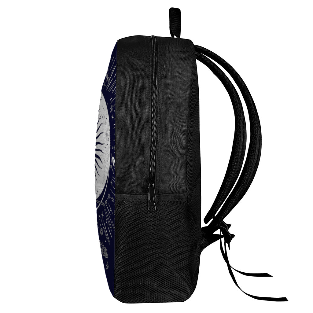 Vintage Celestial Sun Print 17 Inch Backpack