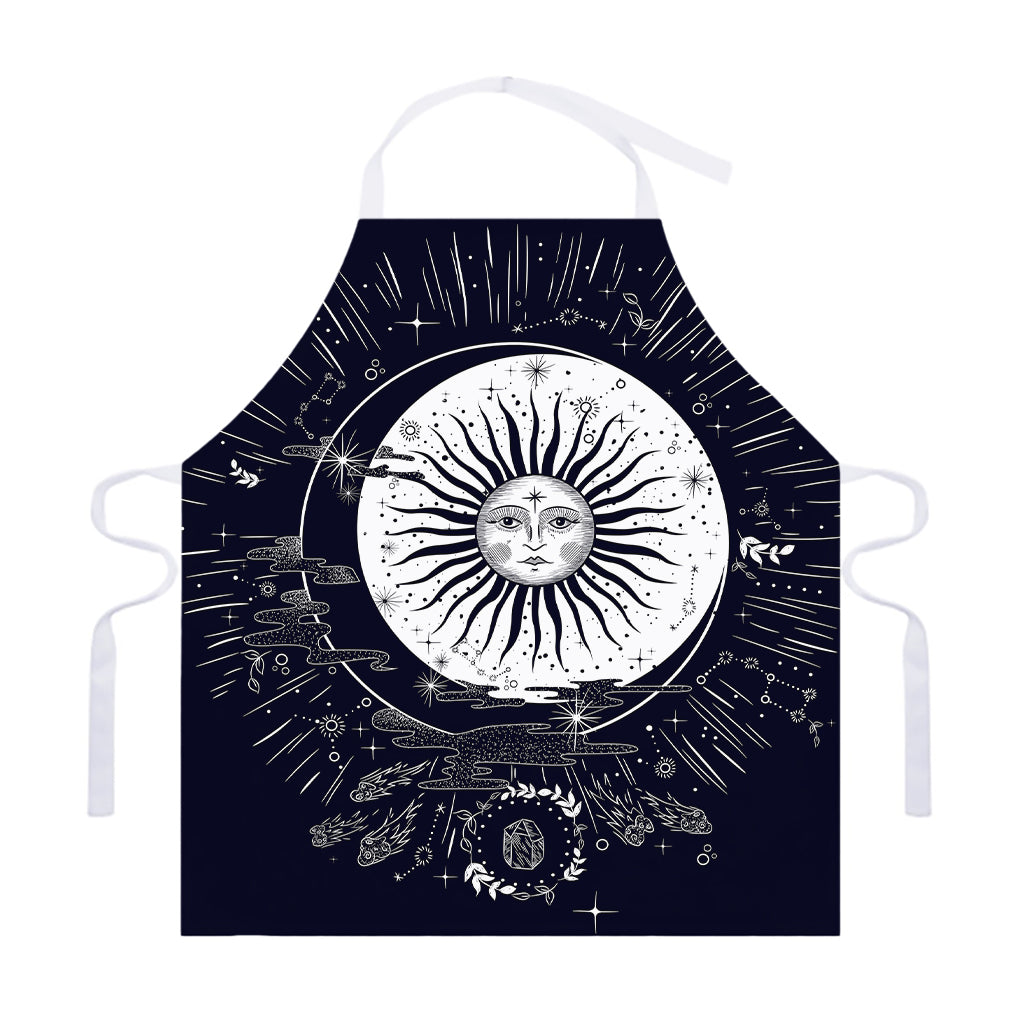 Vintage Celestial Sun Print Adjustable Apron