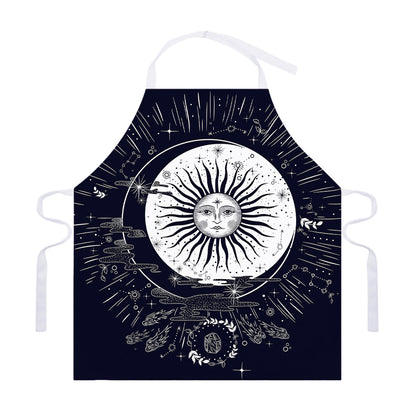 Vintage Celestial Sun Print Adjustable Apron