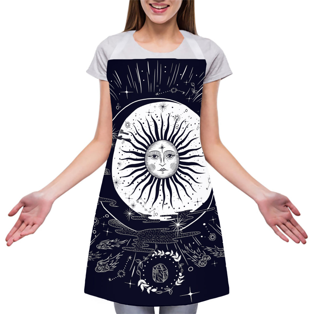 Vintage Celestial Sun Print Adjustable Apron