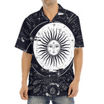 Vintage Celestial Sun Print Aloha Shirt