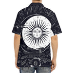 Vintage Celestial Sun Print Aloha Shirt