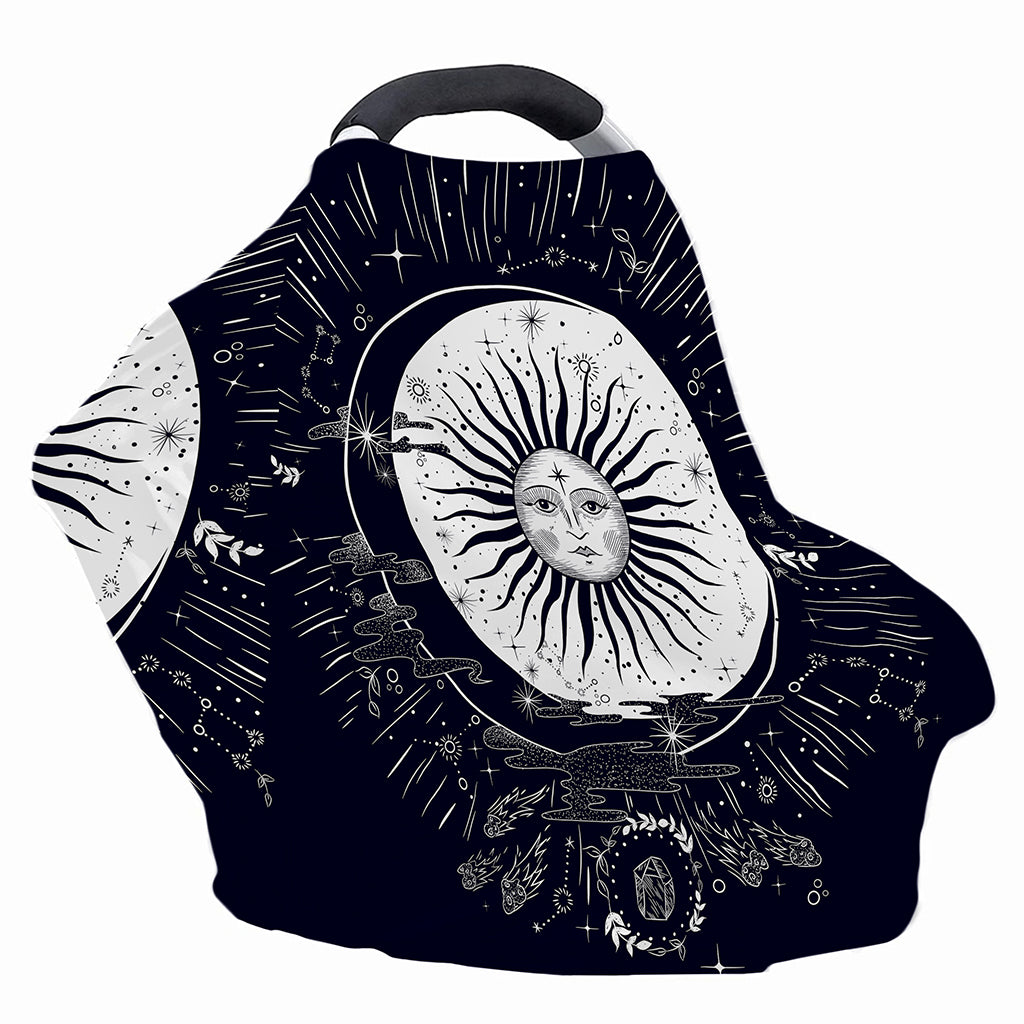 Vintage Celestial Sun Print Baby Seat Cover