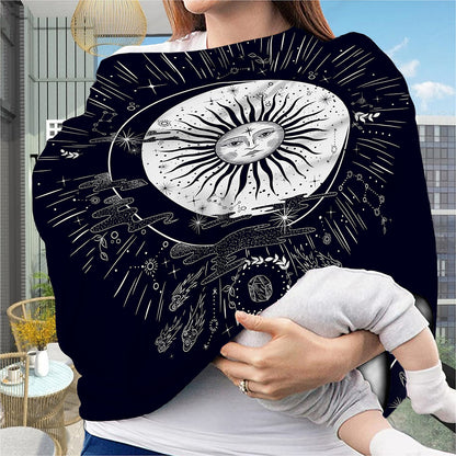 Vintage Celestial Sun Print Baby Seat Cover