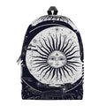 Vintage Celestial Sun Print School Backpack