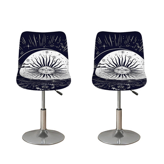 Vintage Celestial Sun Print Bar Stool Covers