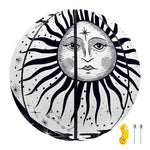 Vintage Celestial Sun Print Basketball