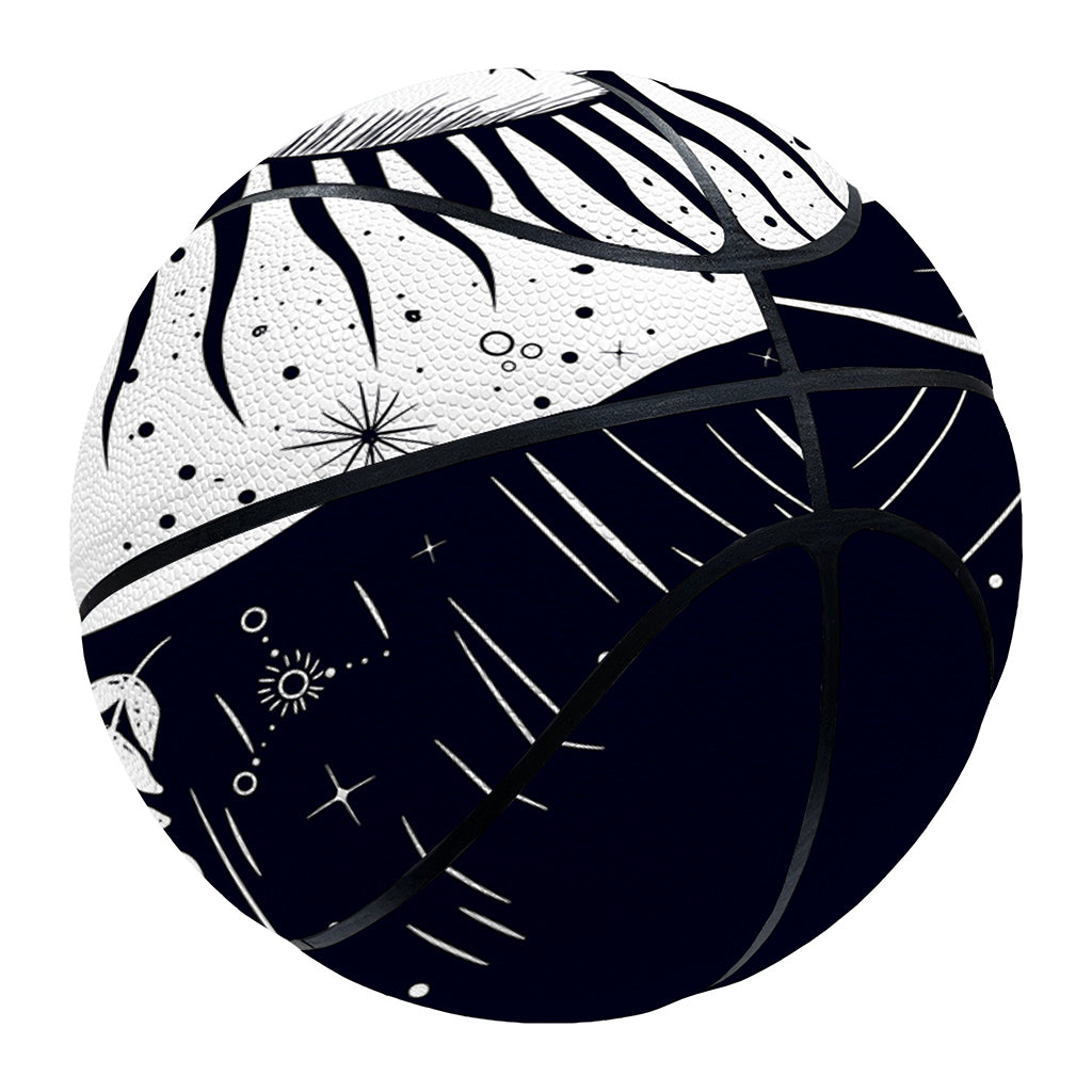 Vintage Celestial Sun Print Basketball