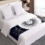 Vintage Celestial Sun Print Bed Runner